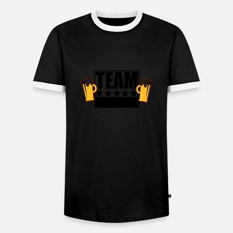 team_malorca_10_3f - Männer Kontrast-T-Shirt - Schwarz/Weiß
