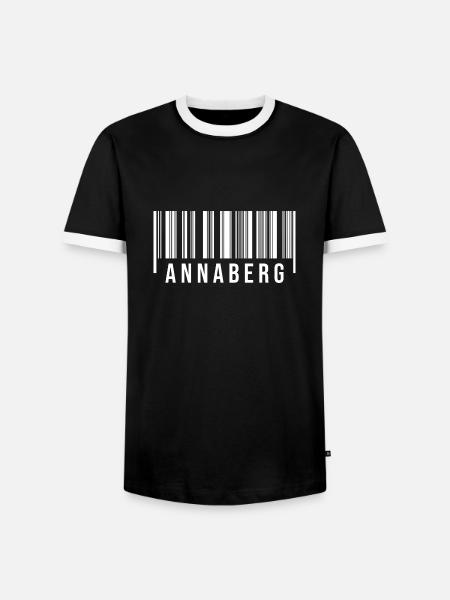 Erzgebirge Annaberg - Männer Kontrast-T-Shirt - Schwarz/Weiß