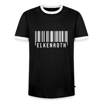 Elkenroth Westerwald - Männer Kontrast-T-Shirt - Schwarz/Weiß - Vorne - AI Model Female 172 light (172cm) & AI Model Male 178 light (178cm)