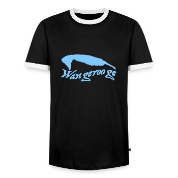 Wangerooge Tattoo - Männer Kontrast-T-Shirt - Schwarz/Weiß - Vorne - AI Model Female 172 light (172cm) & AI Model Male 178 light (178cm)