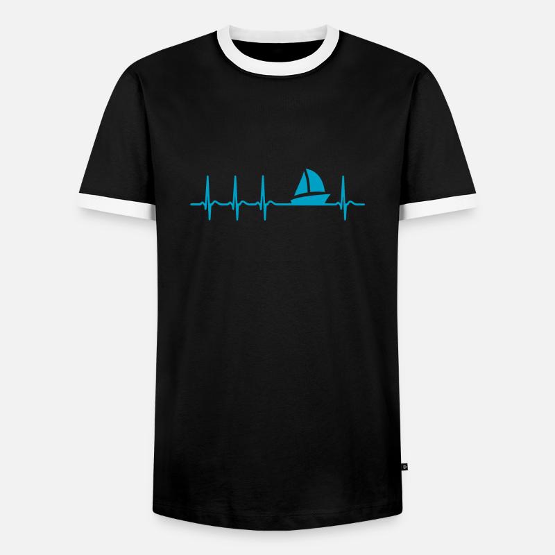 Sailing - Männer Kontrast-T-Shirt - Schwarz/Weiß