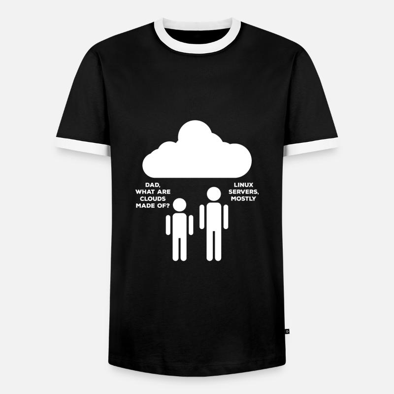 Cloud Linux - Men's Ringer Shirt - black/white