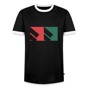 Liverpool 1992 - T-shirt contrasté Homme - noir/blanc - Devant - AI Model Female 172 light (172cm) & AI Model Male 178 light (178cm)