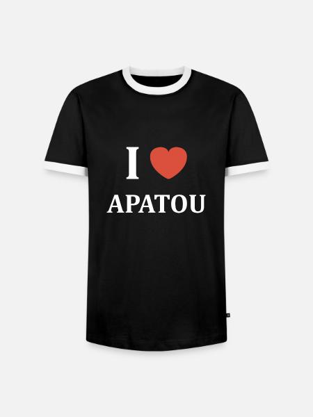 i love Apatou - T-shirt contrasté Homme - noir/blanc