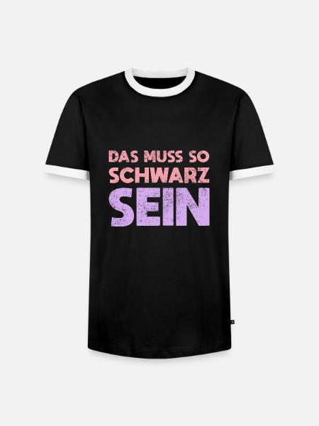 Das Muss So Schwarz Sein - Männer Kontrast-T-Shirt - Schwarz/Weiß