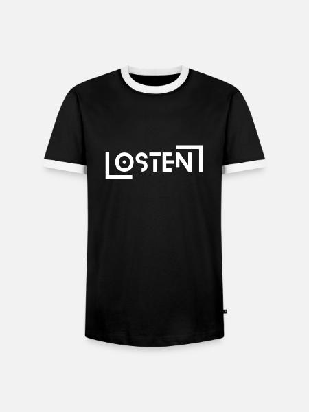 Osten - Männer Kontrast-T-Shirt - Schwarz/Weiß
