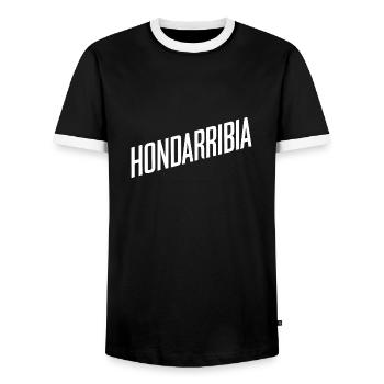Hondarribia - T-shirt contrasté Homme - noir/blanc - Devant - AI Model Female 172 light (172cm) & AI Model Male 178 light (178cm)