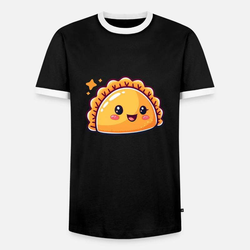 Süßer Empanada Comic - Männer Kontrast-T-Shirt - Schwarz/Weiß