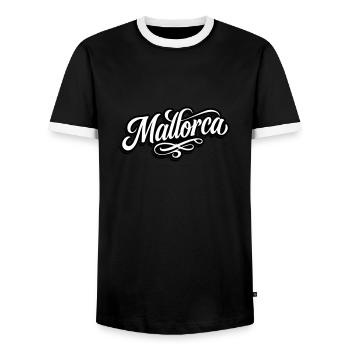 Majorque Tattoo - T-shirt contrasté Homme - noir/blanc - Devant - AI Model Female 172 light (172cm) & AI Model Male 178 light (178cm)