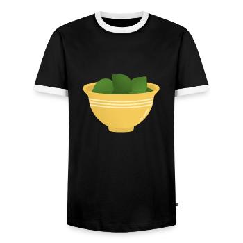 Limes Bowl - Men's Ringer Shirt - black/white - Front - AI Model Female 172 light (172cm) & AI Model Male 178 light (178cm)