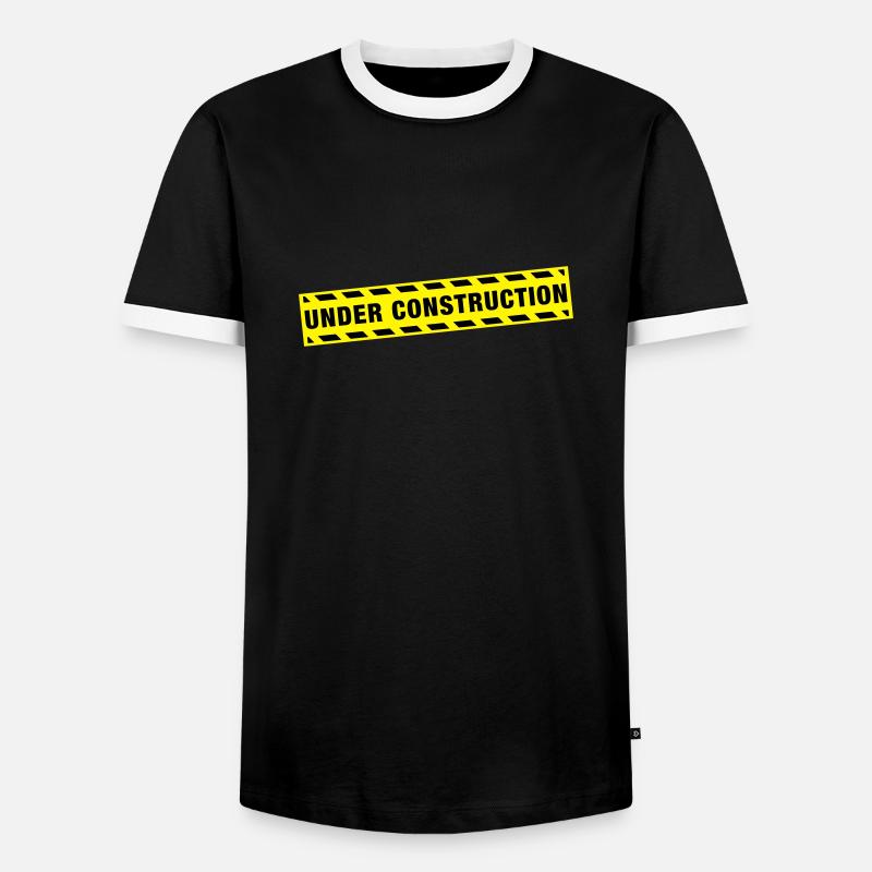 under_construction_de2 - Männer Kontrast-T-Shirt - Schwarz/Weiß
