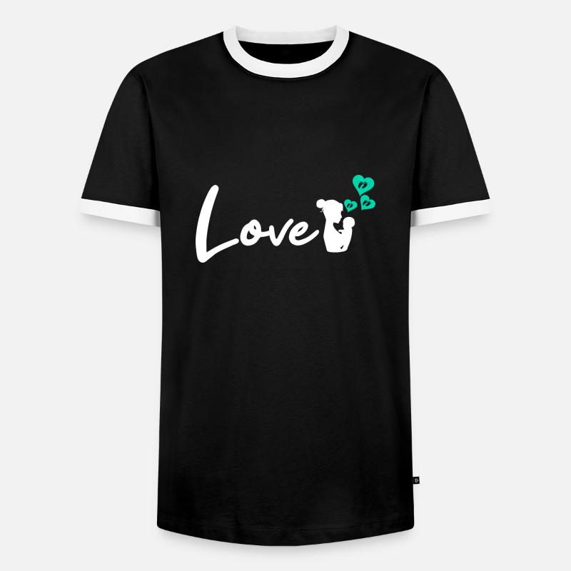 Mutter - Männer Kontrast-T-Shirt - Schwarz/Weiß