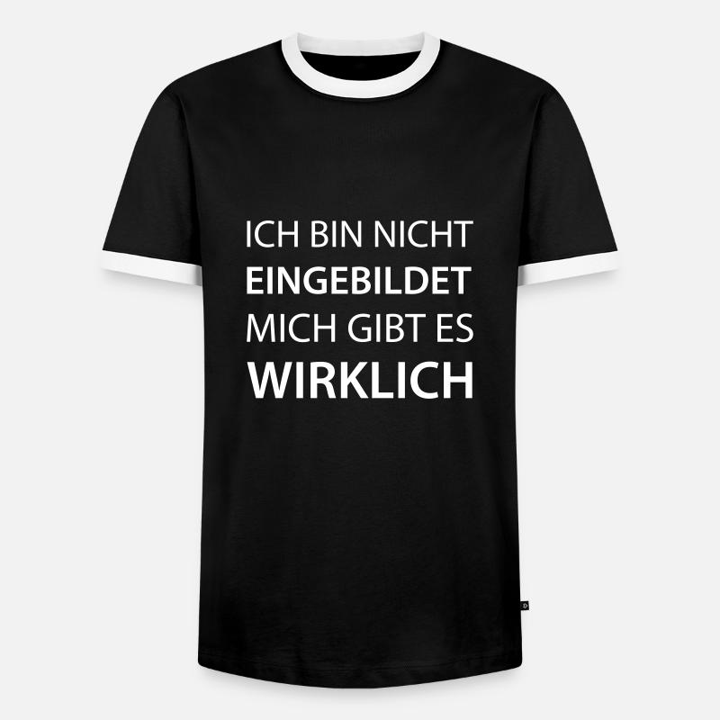 Coole Sprüche-eingebildet - Männer Kontrast-T-Shirt - Schwarz/Weiß