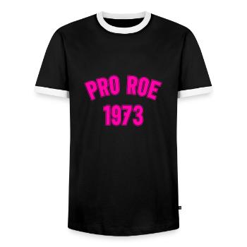 1973 Pro Roe - T-shirt contrasté Homme - noir/blanc - Devant - AI Model Female 172 light (172cm) & AI Model Male 178 light (178cm)