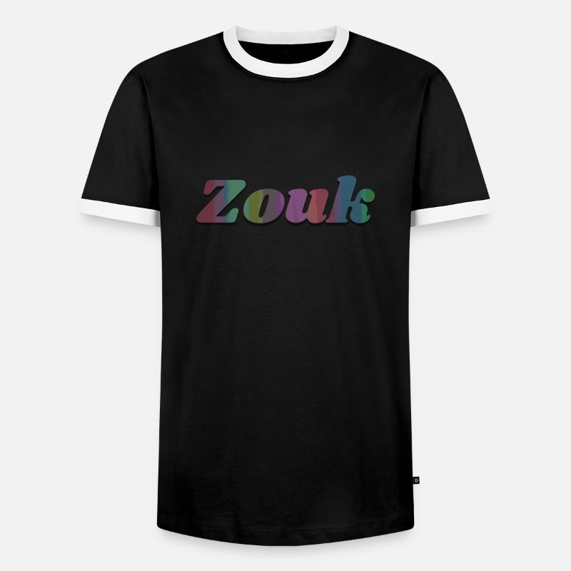 Zouk - Men's Ringer Shirt - black/white