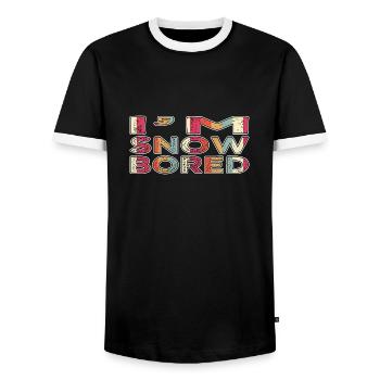 fun under the tree beach holiday statement cute - Männer Kontrast-T-Shirt - Schwarz/Weiß - Vorne - AI Model Female 172 light (172cm) & AI Model Male 178 light (178cm)