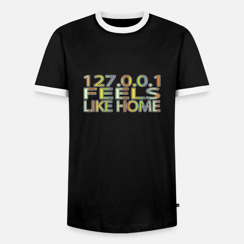 funny fullstack developer - Männer Kontrast-T-Shirt - Schwarz/Weiß