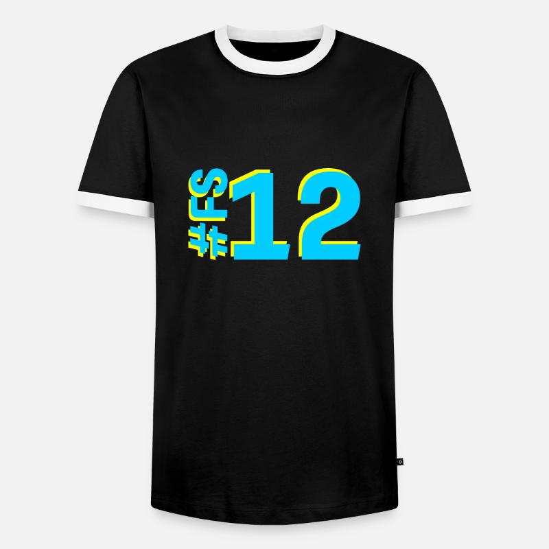 FS12-KARTON - Männer Kontrast-T-Shirt - Schwarz/Weiß