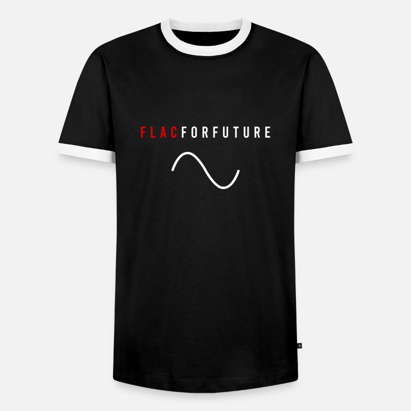 FLAC for Future Audiophile - Men's Ringer Shirt - black/white