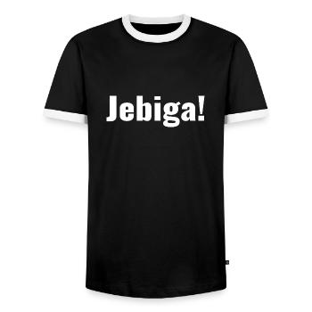 Balkans - Verdict - Jebiga - T-shirt contrasté Homme - noir/blanc - Devant - AI Model Female 172 light (172cm) & AI Model Male 178 light (178cm)