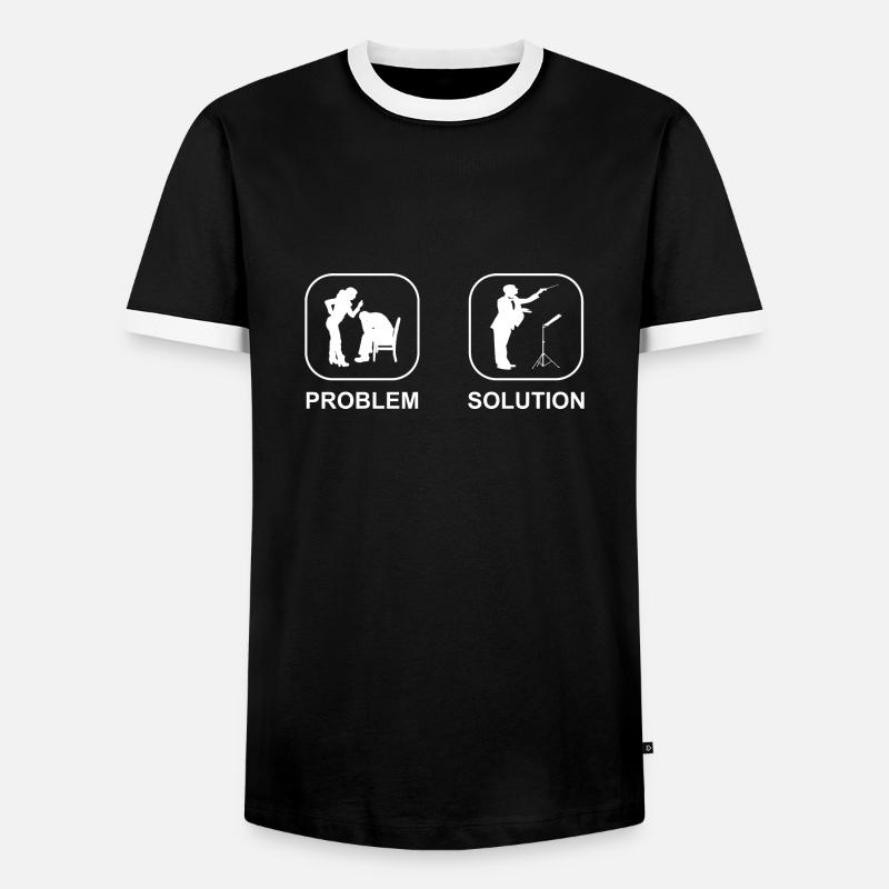 Dirigenten Geschenk Dirigieren Dirigent Musik - Männer Kontrast-T-Shirt - Schwarz/Weiß