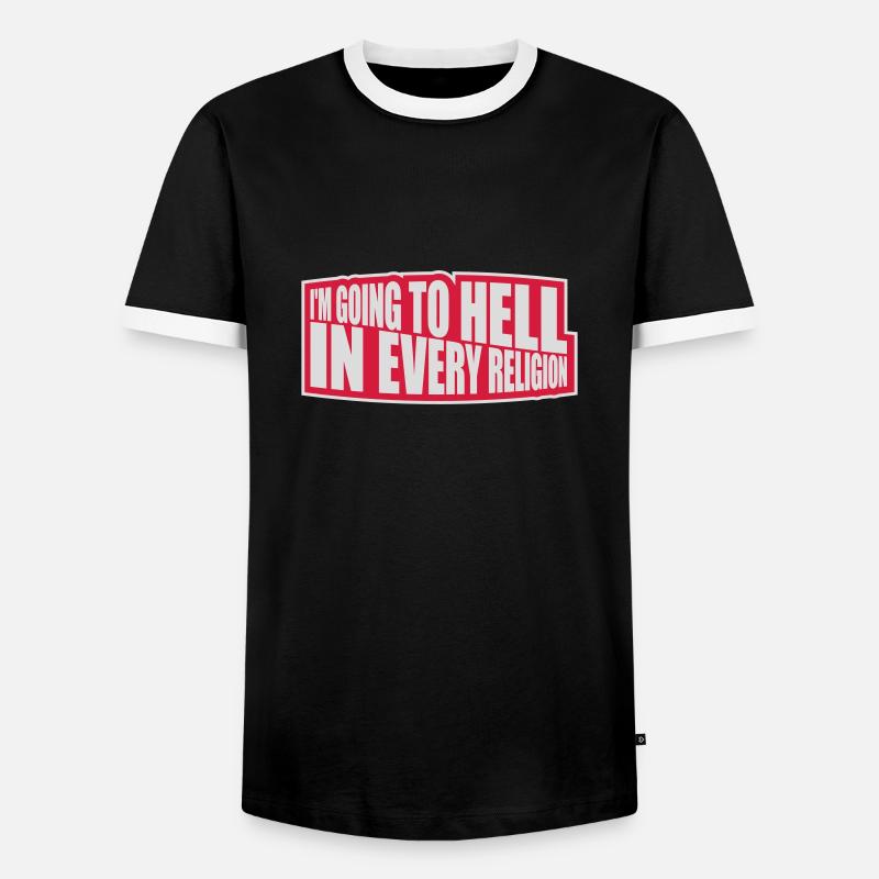 im going to hell - Männer Kontrast-T-Shirt - Schwarz/Weiß
