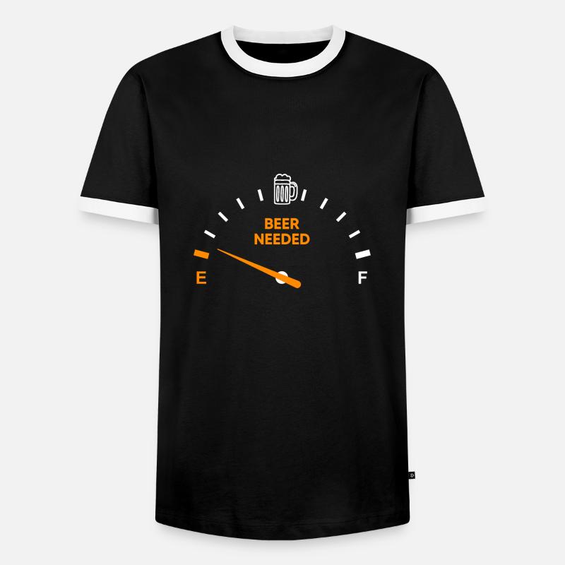 Bier Trinkspruch Biergarten Biertrinker Biertank - Männer Kontrast-T-Shirt - Schwarz/Weiß