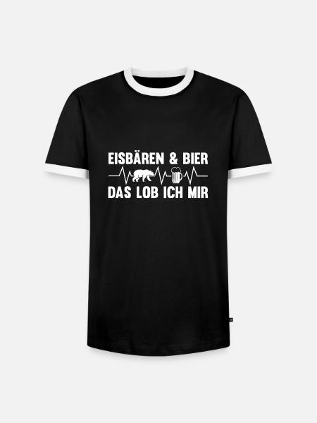 Eisbär Eisbären - Männer Kontrast-T-Shirt - Schwarz/Weiß