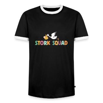 Stork Squad Labor & Delivery Nurse - Männer Kontrast-T-Shirt - Schwarz/Weiß - Vorne - AI Model Female 172 light (172cm) & AI Model Male 178 light (178cm)
