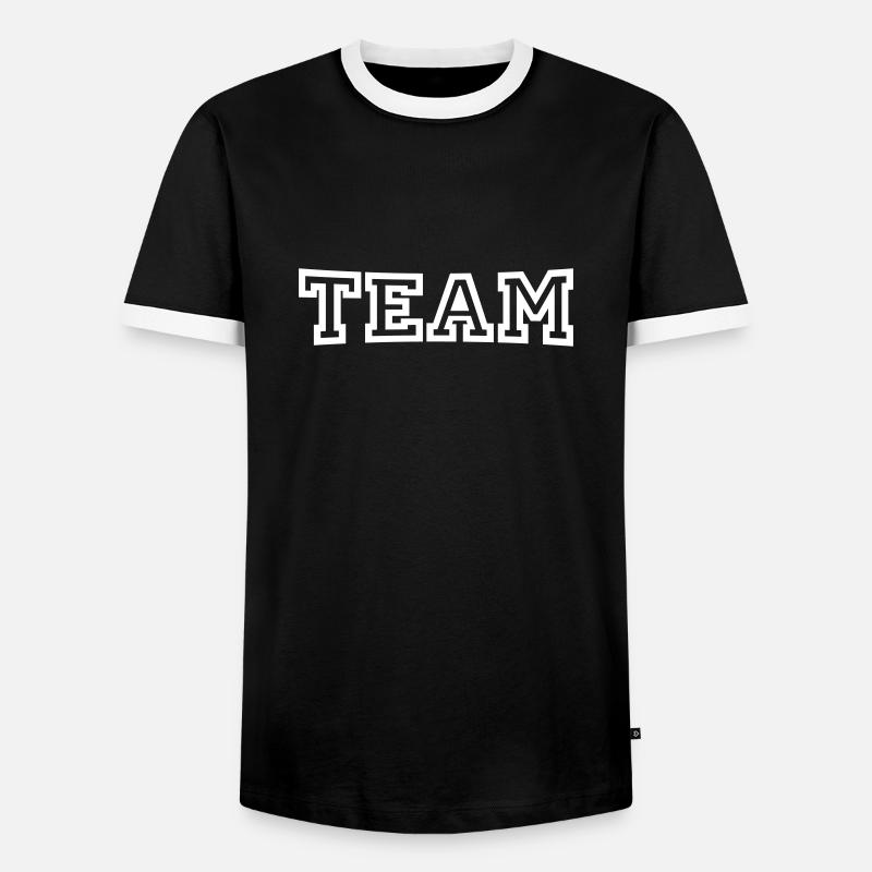 Team - Männer Kontrast-T-Shirt - Schwarz/Weiß