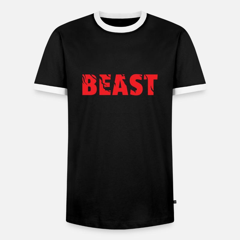Release the beast inside! - Men's Ringer Shirt - black/white
