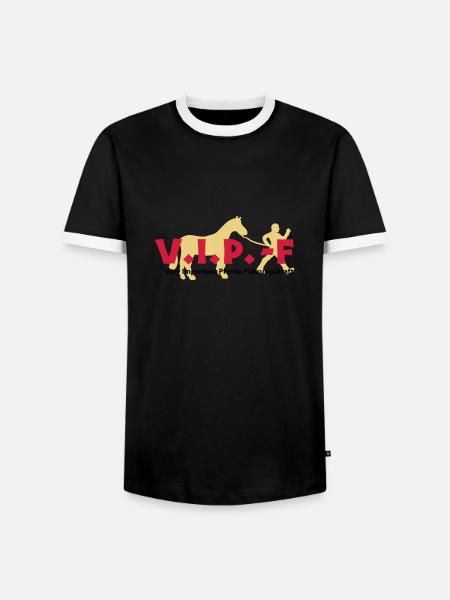 VIP-F - Männer Kontrast-T-Shirt - Schwarz/Weiß