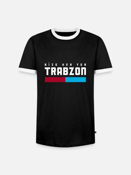 Bize her yer Trabzon - Männer Kontrast-T-Shirt - Schwarz/Weiß