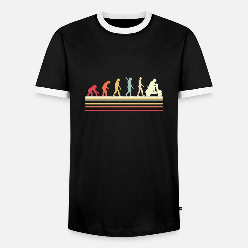 Evolution Scooter coloré - T-shirt contrasté Homme - noir/blanc