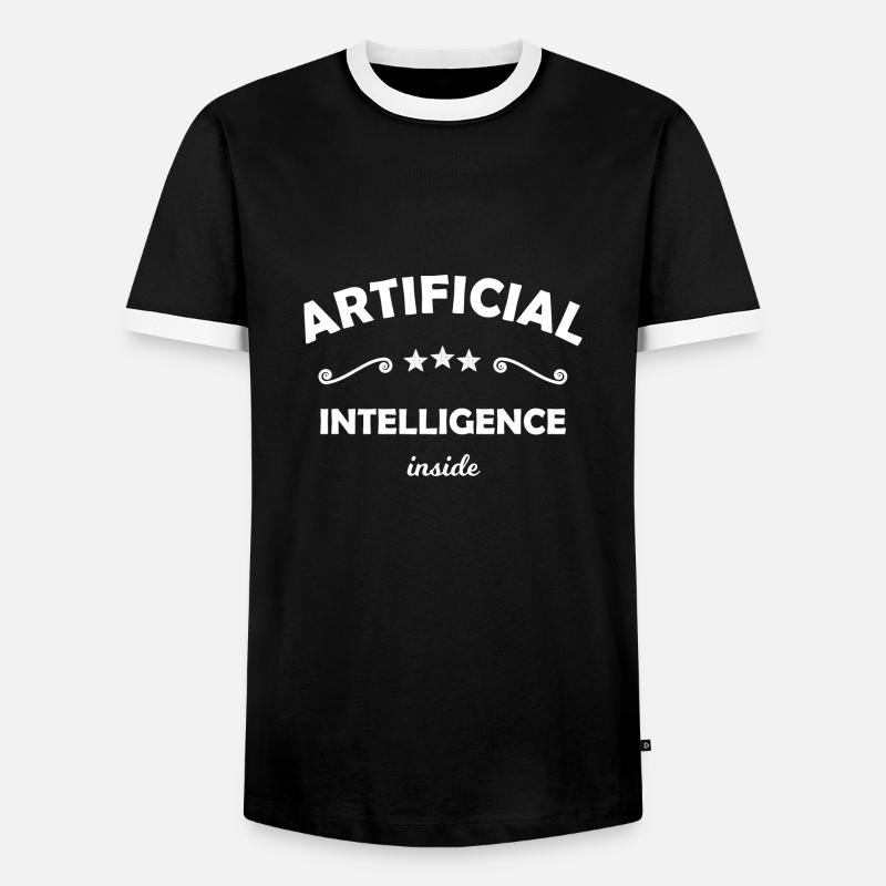 Artificial intelligence - Men's Ringer Shirt - black/white