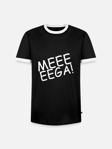 Mega ! T Shirt - Männer Kontrast-T-Shirt - Schwarz/Weiß