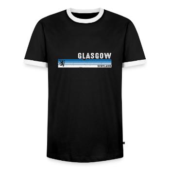 Glasgow Schottland Lebendige Stadt Schottischer Stolz - Männer Kontrast-T-Shirt - Schwarz/Weiß - Vorne - AI Model Female 172 light (172cm) & AI Model Male 178 light (178cm)