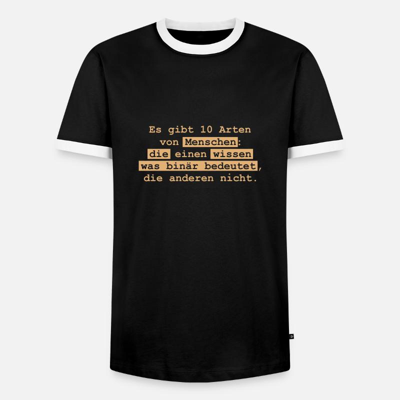 Binary - Men's Ringer Shirt - black/white