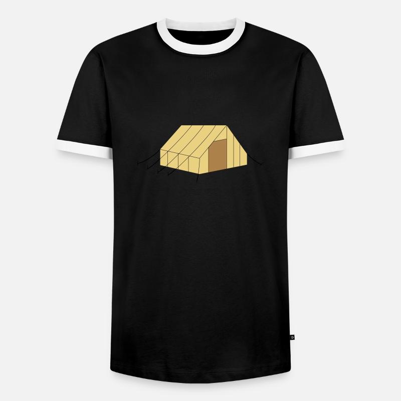 tent - Men's Ringer Shirt - black/white