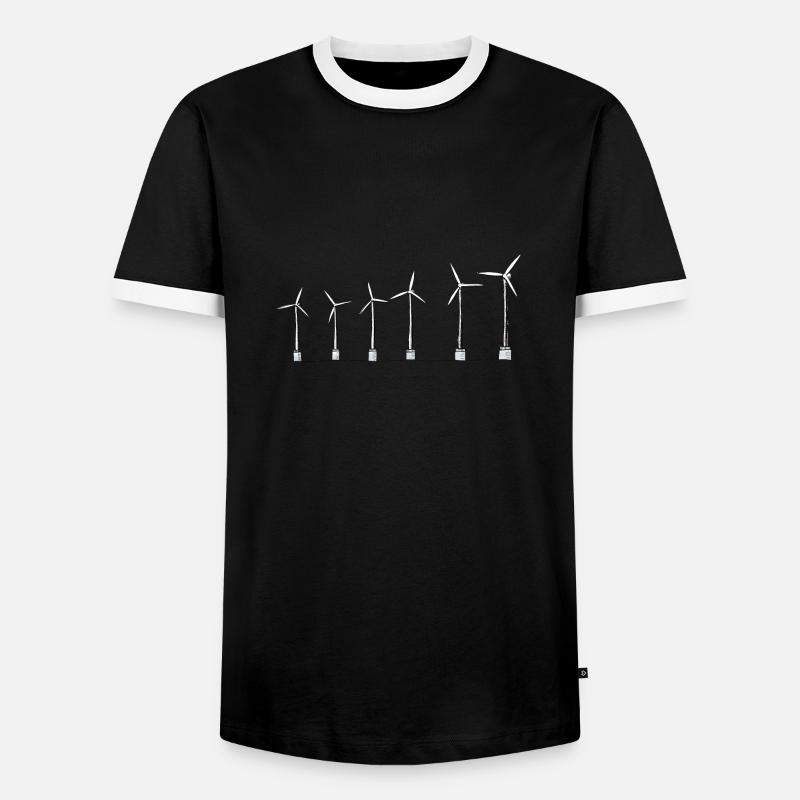 Windmill - Men's Ringer Shirt - black/white