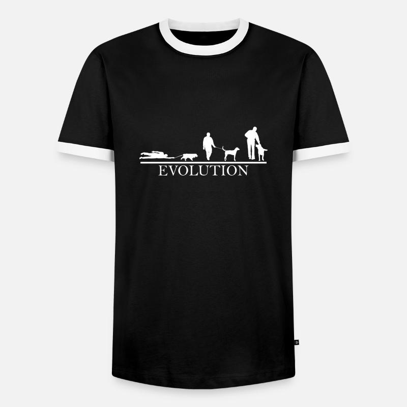 Evolution Gassi Go Dog - Men's Ringer Shirt - black/white