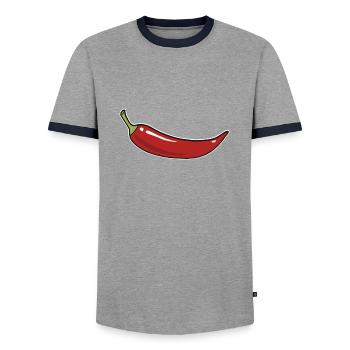 Chilli - T-shirt contrasté Homme - gris/marine  - Devant - AI Model Female 172 light (172cm) & AI Model Male 178 light (178cm)