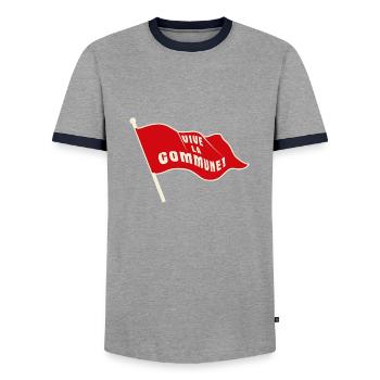 Commune Communisme URSS Union soviétique Cadeau - T-shirt contrasté Homme - gris/marine  - Devant - AI Model Female 172 light (172cm) & AI Model Male 178 light (178cm)