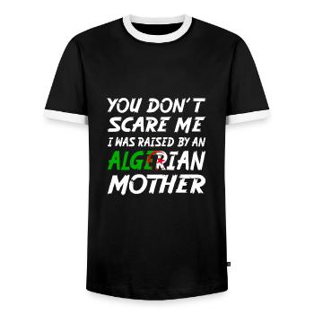 Álgerische Mutter - Männer Kontrast-T-Shirt - Schwarz/Weiß - Vorne - AI Model Female 172 light (172cm) & AI Model Male 178 light (178cm)