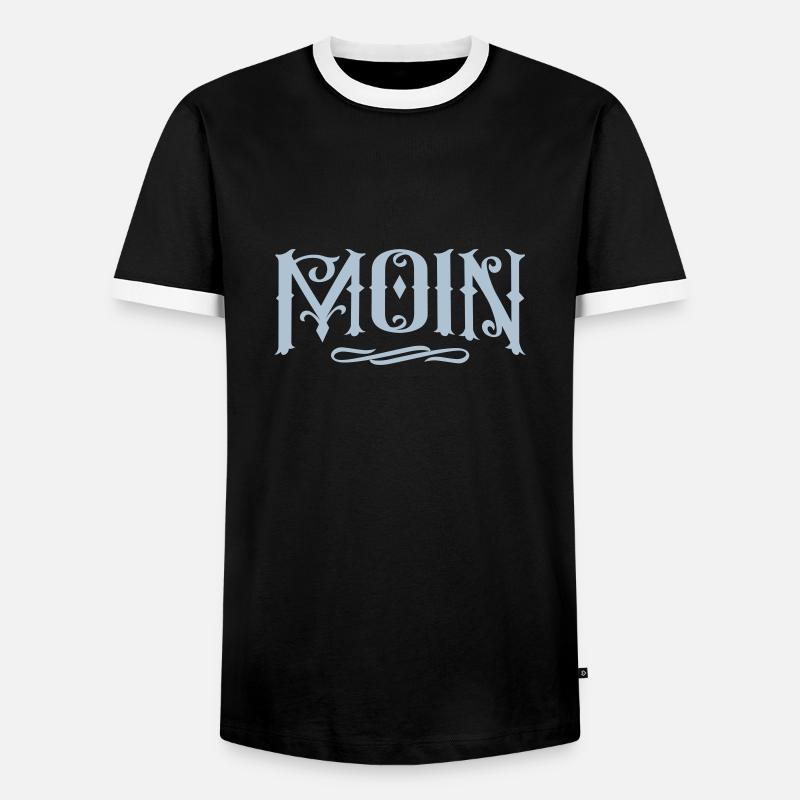 moin - Men's Ringer Shirt - black/white