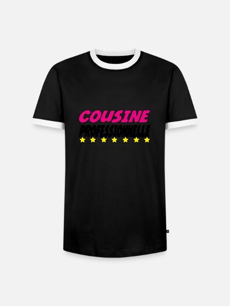 PROFESSIONAL COUSIN - Men's Ringer Shirt - black/white