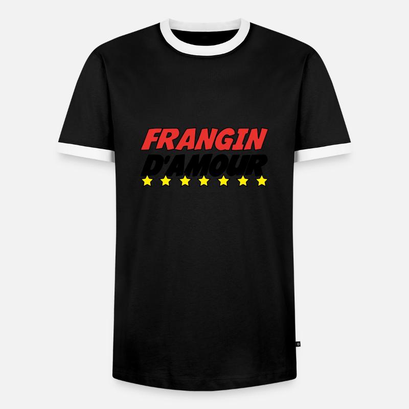 BRUDER DER LIEBE - Männer Kontrast-T-Shirt - Schwarz/Weiß