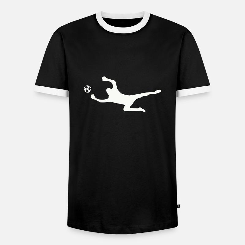 goalkeeper - Men's Ringer Shirt - black/white
