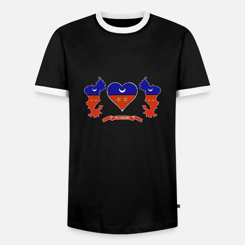 MAYOTTE - Männer Kontrast-T-Shirt - Schwarz/Weiß