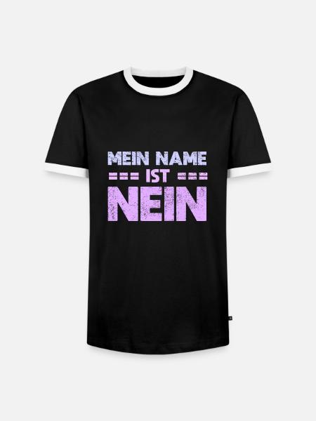 Mein Name Ist Nein - Männer Kontrast-T-Shirt - Schwarz/Weiß